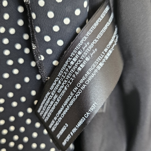 Finders Keepers Black Polka Dot Ruffle Solar Wrap Dress Medium - Picture 12 of 14